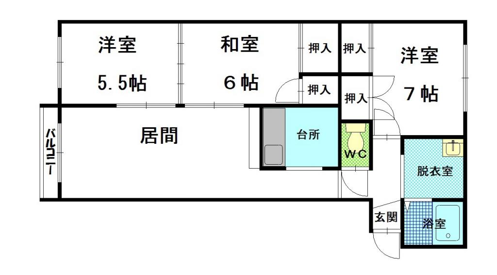 フロンティア大町111間取図