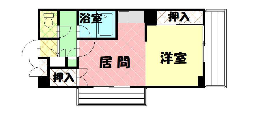 パームコート旭川302間取図