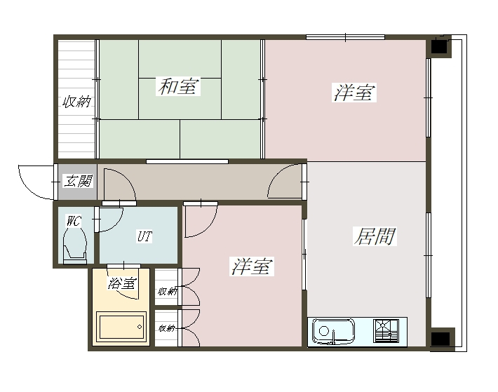 フォースパレス406間取図