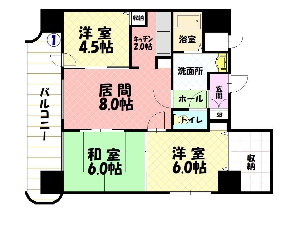 ノルテ１条通0301間取図