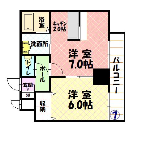 ノルテ１条通0607間取図