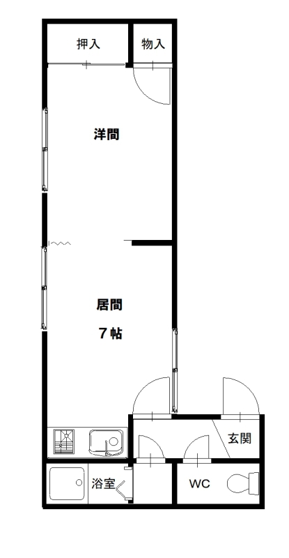 １・２１ハイツＢ206間取図