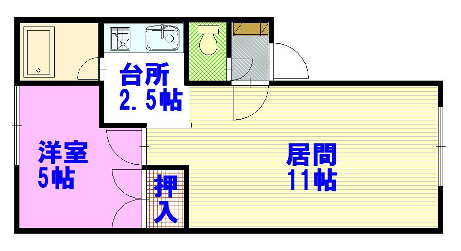 カサグレースＡ202間取図