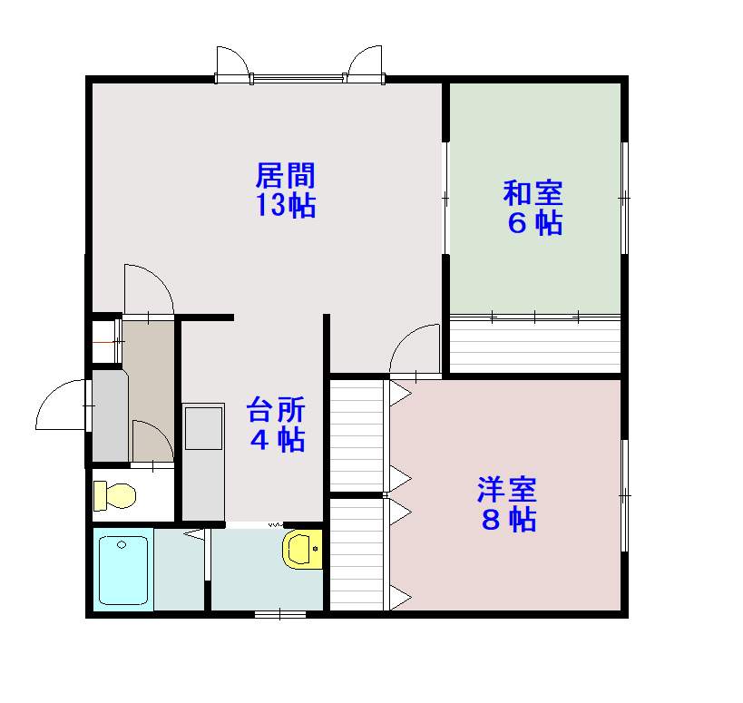 ノーザンパークＡ201間取図