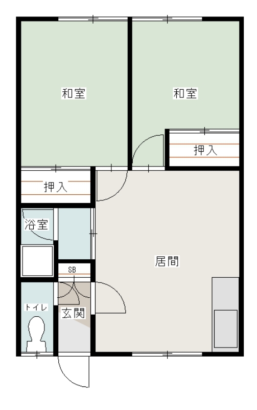 サンライズ９・５102間取図