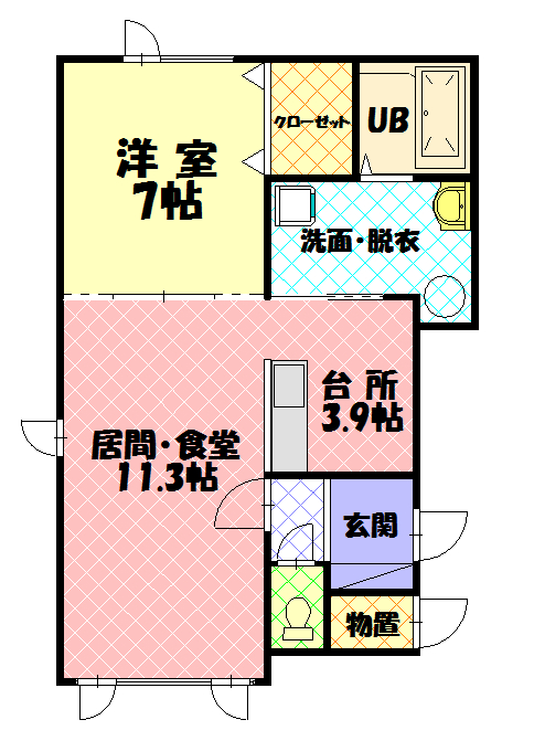 ラ・ポールⅡ201間取図