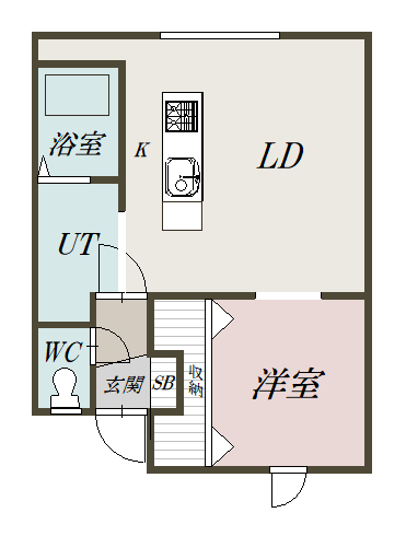 花々館1-A間取図
