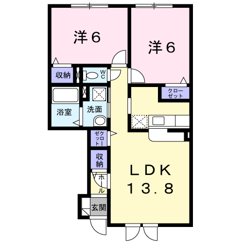 サニーハイツ・モア102間取図