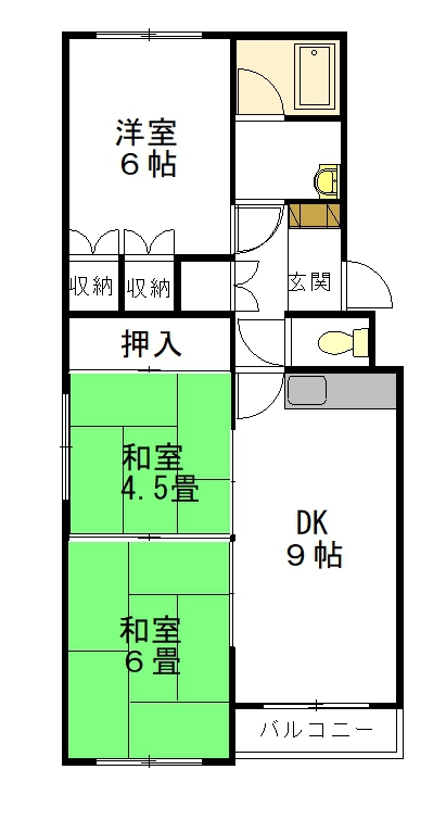 ホワイトハイツ307間取図