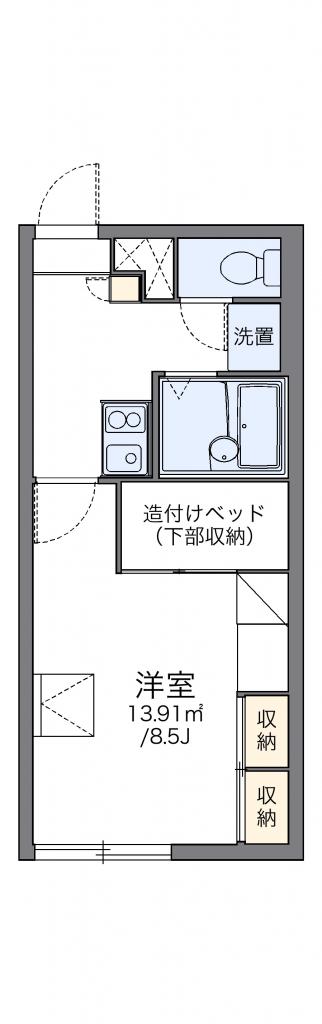 レオパレスドリームコート106間取図