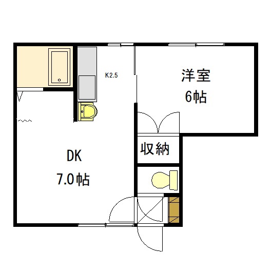 フローレンス１３２106間取図
