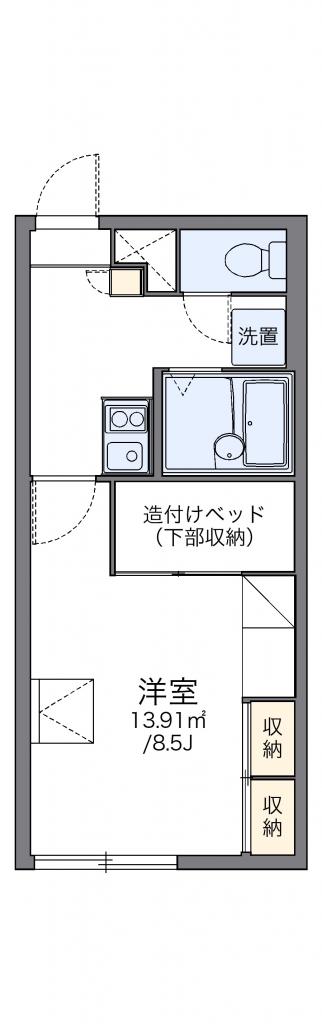 レオパレスたいせつ210間取図