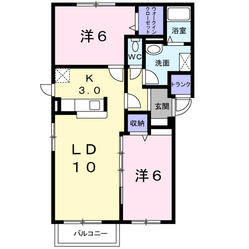 ランデュール３０１間取図