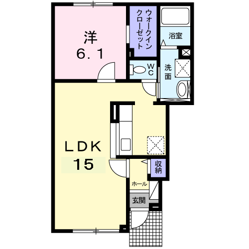 リリーベルⅡ101間取図