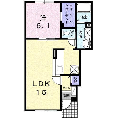 リリーベルⅠ101間取図