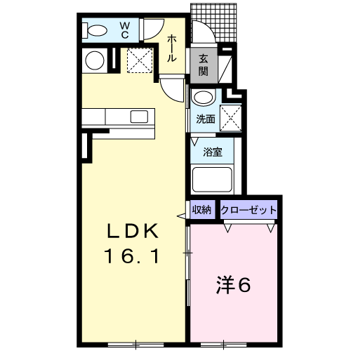 アリ・ビラⅢ104間取図