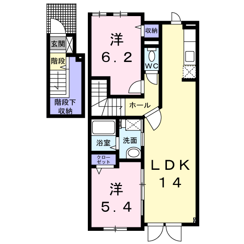 ベル・ソレイユ201間取図