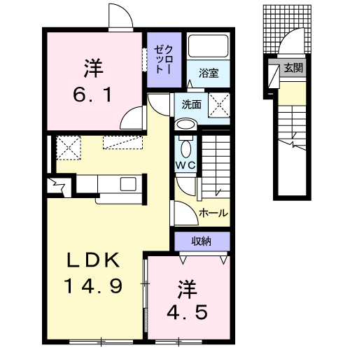 レガーレⅠ203間取図