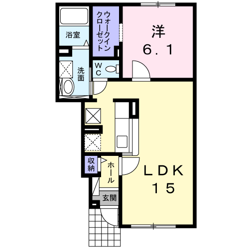 リヴィエールⅠ102間取図