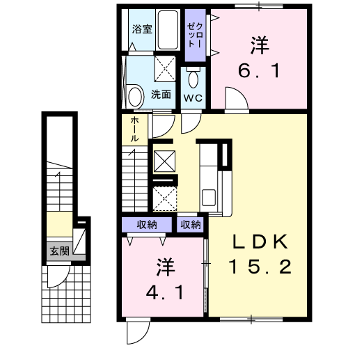 リヴィエールⅠ202間取図