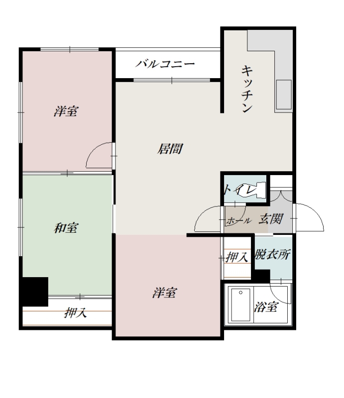 ルーベデンス６条８０５間取図