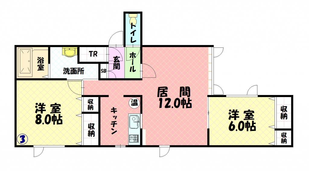 ショコラ203間取図