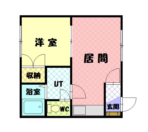 グランデ忠和Ａ102間取図