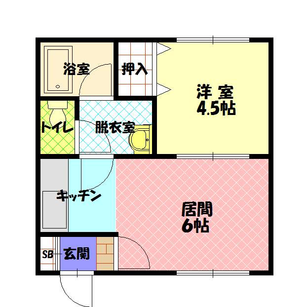 グランデ忠和Ｂ206間取図