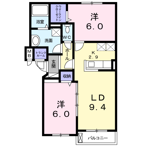 プリマヴェーラ・ルーチェ202間取図