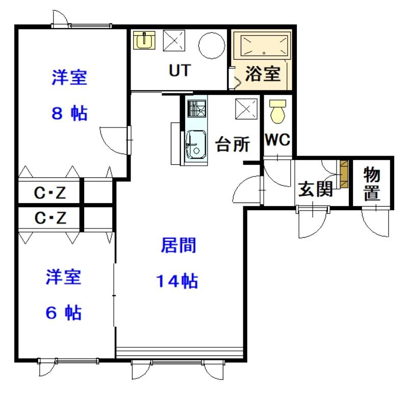ミッキーハウス202間取図