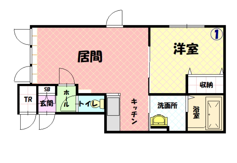 グランオアシスＡ101間取図