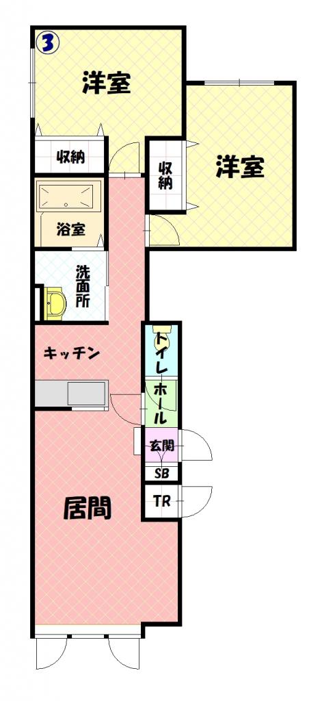 グランオアシスＢ103間取図