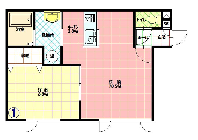 グランピア６・１１101間取図