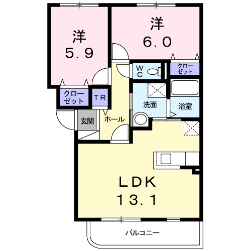 ヴィラ・ファイター202間取図