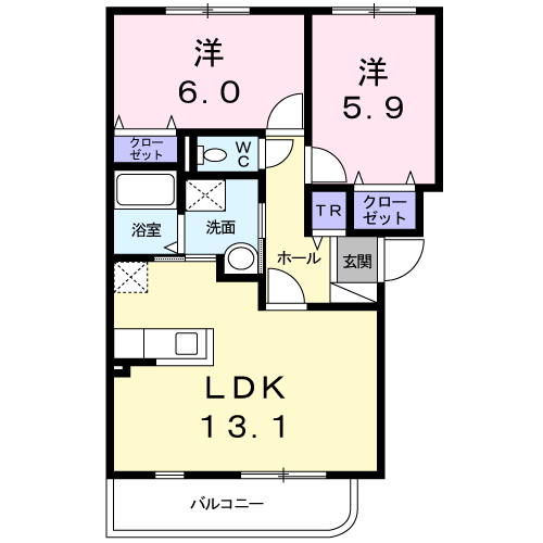 ヴィラ・ファイター203間取図