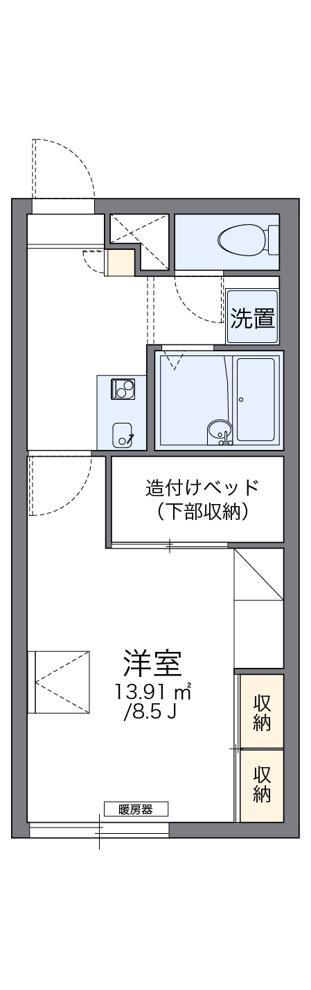 レオパレスＡＴ５７106間取図