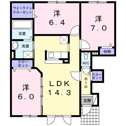 モントレゾールＭ101間取図