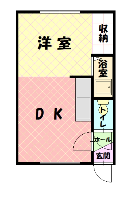 サウス２条ハイツＢ棟205間取図