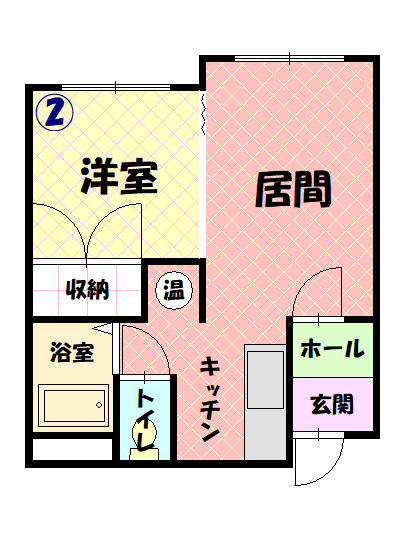 メゾンドフォレ202間取図