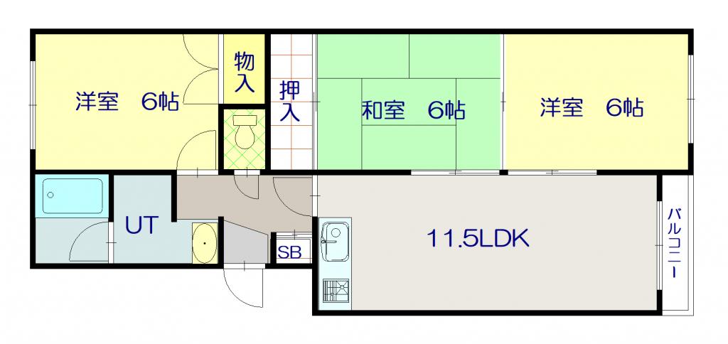 リバーサイド303間取図
