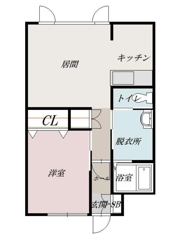 ハイツ裕ｔｏｐｉａ201間取図