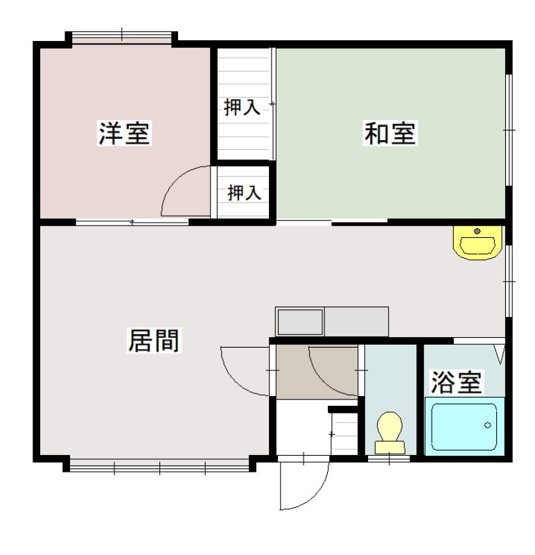 新都ハイツ（永山）2F間取図
