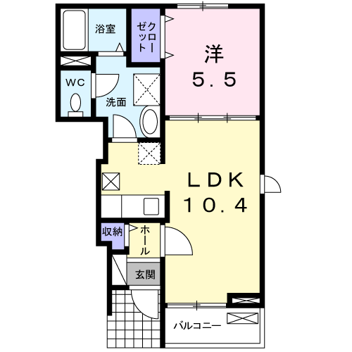 エーデルワイス１０２間取図