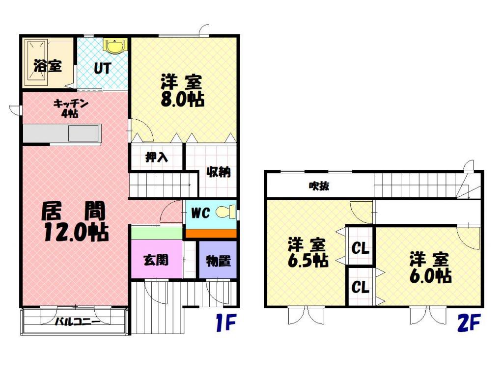 ７．２２貸家Ｅ３ZZZ間取図