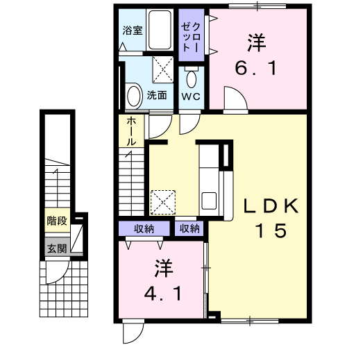 蔵Ⅱ203間取図