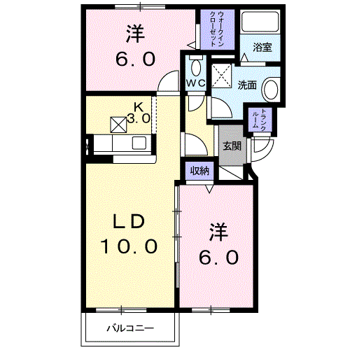 ラフィナートⅡ303間取図