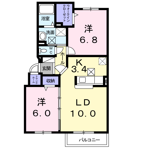 ラフィナートⅡ102間取図