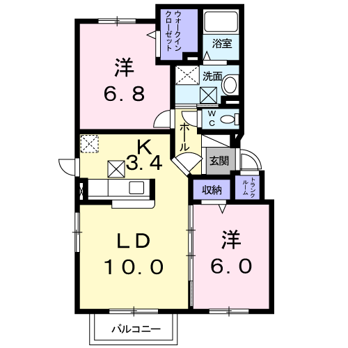 ラフィナートⅡ４０１間取図