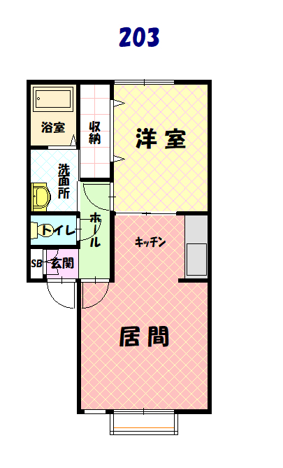 クレスト永山203間取図