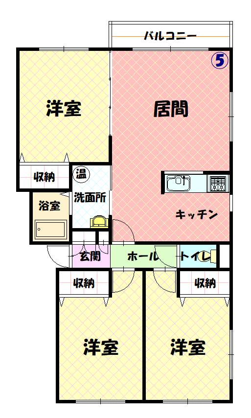 ラ・ポーレⅡ105間取図
